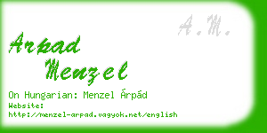arpad menzel business card